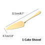 Golden Plated 304 Stainless Steel Cake Shovel Knife Fork Set Wedding Cake Dessert Salad Fruit Mini Forks Gold Flatware Cutlery