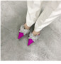 Runway satin Summer Slippers women Luxury Design bling bling crysatal Pointed Toe beach Shoes rhinestone unicornio mules ladies