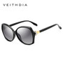 VEITHDIA Retro Womens Sun glasses Polarized Luxury crystal Ladies Brand Designer Sunglasses Eyewear For Women Female V3027