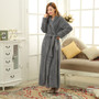 Winter Lovers Adult Stitch Flannel Soft Bathrobe Thicken Women/Men Luxury Nightgown Home Clothes Warm Bath Robes Dressing Gowns