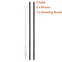 Drinking Straws Reusable Stainless Steel Drinking Straws with Cleaner Brush Tube Straws Wedding Party Drinking Accessories