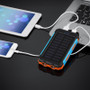 Dual-Port USB Solar Power Bank with Compass and LED Lights - Your First Choice for Adventures