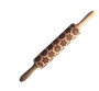 Embossed rolling pin for baking christmas cookies