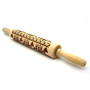 Embossed rolling pin for baking christmas cookies