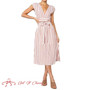 Women's Dresses Spring Summer Dress Vestidos Women Casual Stripe Printing Off Shoulder Sleeveless Dress Princess Dress