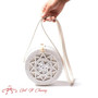 White Round Rattan Bags For Women Boho Beach Crossbody Bag Straw Handmade Woven Circle Shoulder Bag Female Handbags