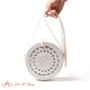 White Round Rattan Bags For Women Boho Beach Crossbody Bag Straw Handmade Woven Circle Shoulder Bag Female Handbags