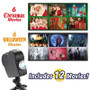 Christmas halloween laser window projector with 12 movies