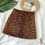 Sexy Leopard Mini Skirts Womens Fashion Cotton High Waist Skirts Women Streetwear A line Skirt Women Clothings