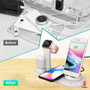 4 in 1 Wireless Charging Dock Station 10W Qi Fast Charger Stand Holder