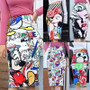 Women's Pencil Skirt Mickey New Cartoon Mouse Print High Waist Slim Skirts Women Young Girl Summer Female Falda
