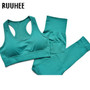 Yoga Set Women Fitness High Waist Leggings and Bra Seamless