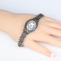 Design Antique Silver Bracelet Clock Ladies Wrist Watch