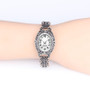 Design Antique Silver Bracelet Clock Ladies Wrist Watch