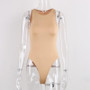 Sexy Sleeveless Solid O Neck Skinny Bodysuit