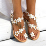 Sandals Bohemia Style Flat Sandals Flowers Flip Flops