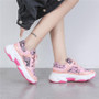 Leopard Sneakers Breathable Mesh Silver Platform Ladies Shoes