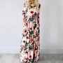 Summer Long Floral Print Boho Beach Tunic Maxi Dress