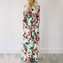 Summer Long Floral Print Boho Beach Tunic Maxi Dress