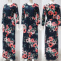 Summer Long Floral Print Boho Beach Tunic Maxi Dress