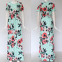 Summer Long Floral Print Boho Beach Tunic Maxi Dress