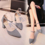Autumn Flock pointed sandals sexy high heels female summer shoes