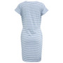 Casual Stripe Elegant O Neck Short Sleeve Sashes Pocket Dress