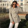 Vintage Double-breasted Blazer Elegant Women Suit Jacket