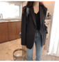 Spring Fashion Blazer Jacket Casual Pockets Long Sleeve Work Suit Coat Office