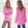 Pullovers O-Neck Hedging Loose Pullover Casual Solid Sweaters