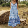 Floral Print Boho Vintage Maxi Slip Dress