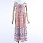 Floral Print Boho Vintage Maxi Slip Dress