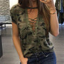 Loose Camouflage Printed Casual Tops T-shirt