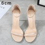 Sandals Shoes High Heels Leather Peep Toes Buckle Strap