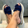 Slippers Slides Bow Summer Sandals Bow-Knot Slippers Thick Soles