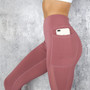 High Waist Pocket Solid Color Workout leggings