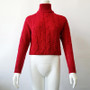 Twist Turtlenecks Sweaters Slim Cropped Jumpers