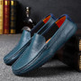 Genuine Leather Men Casual Shoes Loafers Breathable Slip on