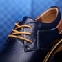 Men Oxfords Genuine Leather Brogue Lace Up Shoes