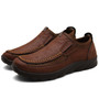 Leather Casual Loafers Moccasins Breathable Slip on