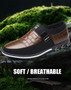 Genuine Leather Loafers Moccasins Breathable Slip on Shoes