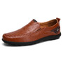 leather loafers comfortable slip-on driving casual shoes