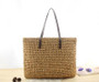 Round Straw Rattan Bag Handmade Woven