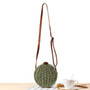 Round Straw Rattan Bag Handmade Woven