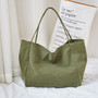 Big Canvas Shopping Bag Solid Extra Large Tote