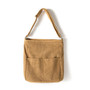 Stripes Corduroy Long Strap Vintage Canvas Messenger Bags