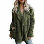 Teddy Coat Lapel Faux Fur Coats Long Sleeve Fluffy Fake Fur Jackets