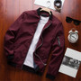 Bomber Jacket Thin Slim Long Sleeve baseball Jackets