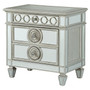 Acme 26153 Varian Blue Mirrored Finish Nightstand