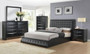 Acme 20657EK 4 Pieces Tirrel 4 Pieces Black PU wood King Bedroom Set